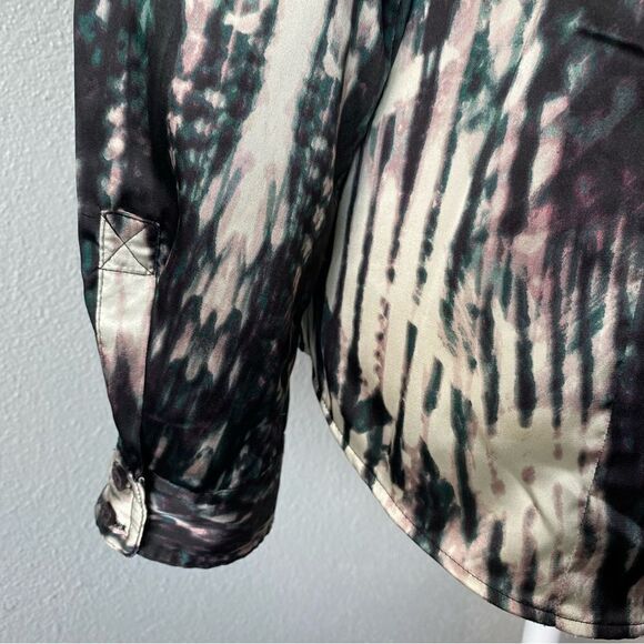 Calvin Klein Button Down Blouse Long Sleeve Abstract - Picture 6 of 14